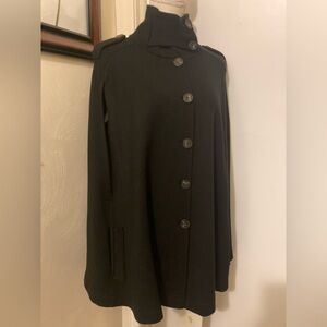 ZARA Black Button-Up Cape